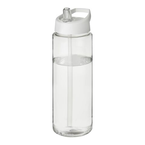 Bidón deportivo con tapa con boquilla de 850 ml &quot;H2O Vibe&quot; Transparente-Blanco | sin montaje de publicidad | no disponible | no disponible