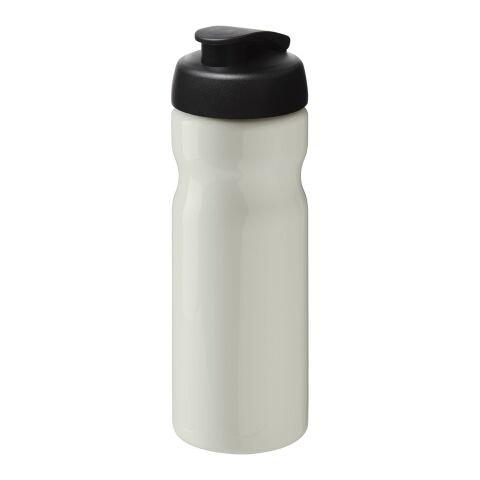 Bidón deportivo con tapa Flip de 650&nbsp;ml "H2O Eco" Blanco marfil-Negro intenso | sin montaje de publicidad | no disponible | no disponible