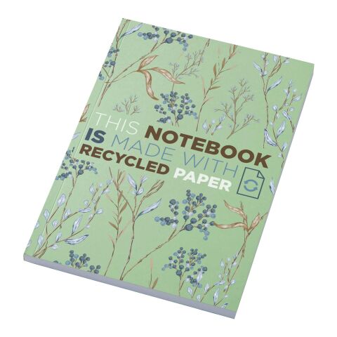 Libreta A5 de tapa blanda con 100 hojas de papel reciclado "Novella Austen" Verde