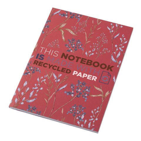 Libreta A5 de tapa blanda con 50 hojas de papel reciclado "Novella Austen" Rojo