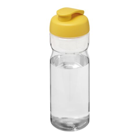 Bidón deportivo de 650&nbsp;ml con tapa Flip "H2O Active® Base Tritan™" Transparente claro-Amarillo | sin montaje de publicidad | no disponible | no disponible
