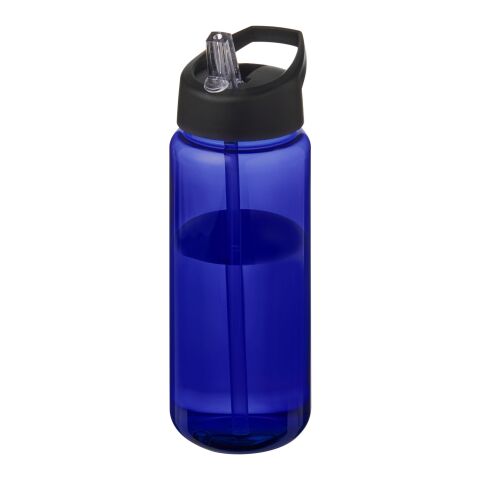 Bidón deportivo con tapa con boquilla de 600 ml &quot;H2O Active® Octave Tritan™&quot; Azul-Negro intenso | sin montaje de publicidad | no disponible | no disponible
