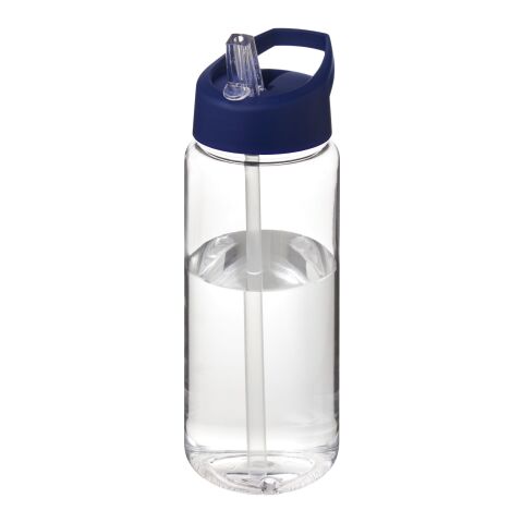 Bidón deportivo con tapa con boquilla de 600 ml &quot;H2O Active® Octave Tritan™&quot; Blanco-Azul | sin montaje de publicidad | no disponible | no disponible