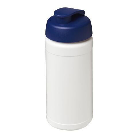 Bidón deportivo con tapa Flip de material reciclado de 500 ml &quot;Baseline&quot; Transparente-Azul | sin montaje de publicidad | no disponible | no disponible