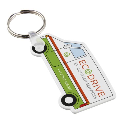 Llavero reciclado en forma de furgoneta &quot;Tait&quot; Blanco | sin montaje de publicidad | no disponible | no disponible