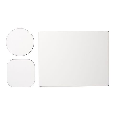 Alfombrilla para ratón y juego de posavasos Brite-Mat® Negro | sin montaje de publicidad | no disponible | no disponible