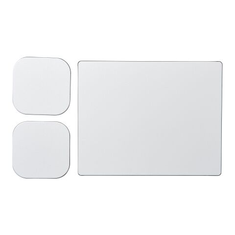 Combo 3 de alfombrilla para ratón y juego de posavasos Brite-Mat® Negro | sin montaje de publicidad | no disponible | no disponible