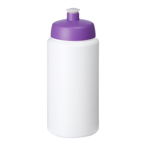 Bidón deportivo con tapa de 500 ml con asa &quot;Baseline® Plus&quot; Transparente-Morado | sin montaje de publicidad | no disponible | no disponible
