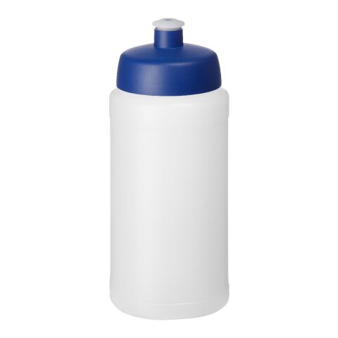 Bidón deportivo con tapa de 500 ml "Baseline® Plus" Blanco-Azul | sin montaje de publicidad | no disponible | no disponible