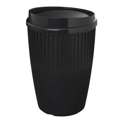 Vaso de 350 ml con tapa "Cirrus" Negro intenso | sin montaje de publicidad | no disponible | no disponible