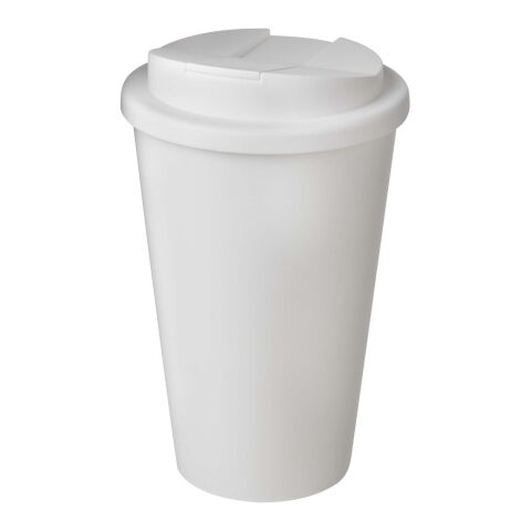 Vaso isotérmico Americano® POP 350 ml con tapa antiderrame Blanco | sin montaje de publicidad | no disponible | no disponible
