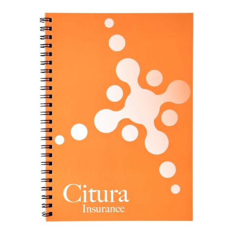 Cuaderno A4 con cubierta sintética de Desk-Mate® - blanco Blanco-Negro | sin montaje de publicidad | no disponible | no disponible