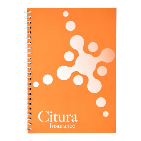 Cuaderno A5 con cubierta sintética de Desk-Mate® Blanco | sin montaje de publicidad | no disponible | no disponible