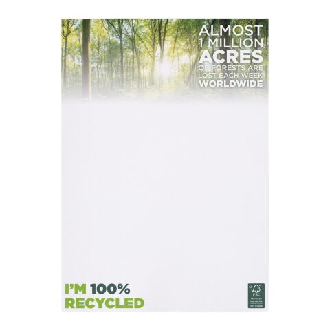 Libreta A4 de papel reciclado &quot;Desk-Mate®&quot; Blanco | 25 pages | sin montaje de publicidad | no disponible | no disponible