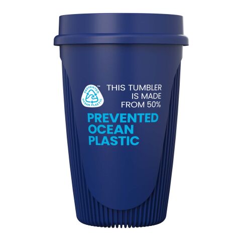 Vaso de 350&nbsp;ml con tapa de 360° "Alto POP" Azul