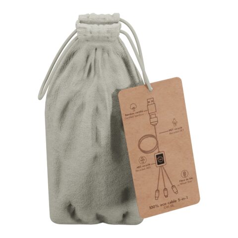 Cable de carga 5 en 1 &quot;SCX.design C49&quot; Estándar | Marrón claro | sin montaje de publicidad | no disponible | no disponible