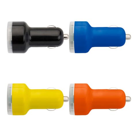 Cargador de coche con 2 puertos USB azul cobalto | sin montaje de publicidad | no disponible | no disponible