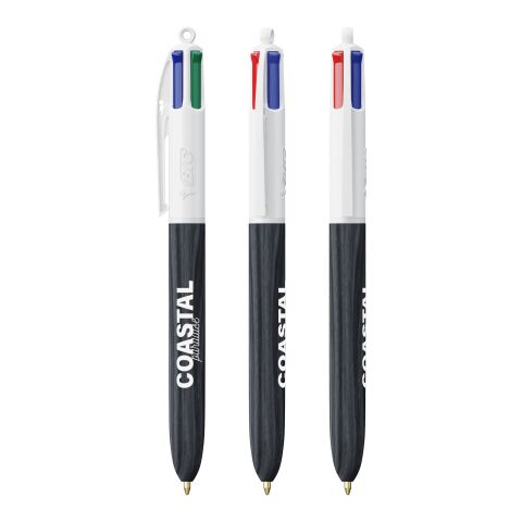 BIC® 4 Colours Wood Style Blanco-Negro