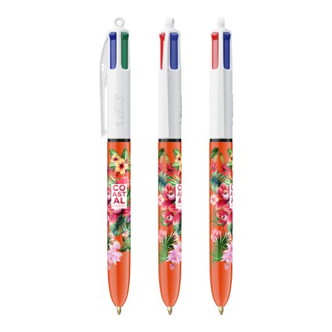 BIC® 4 Colours Fine bolígrafo Blanco-naranja