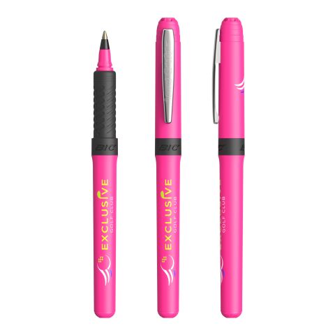 BIC® Grip Roller Rosa-gris claro | tinta negra | Impresión De Pantalla 1 color | Capuchón-contraclip&nbsp; | 15.00 mm x 25.00 mm