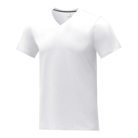 Camiseta de manga corta y cuello en V para hombre "Somoto" Blanco | S