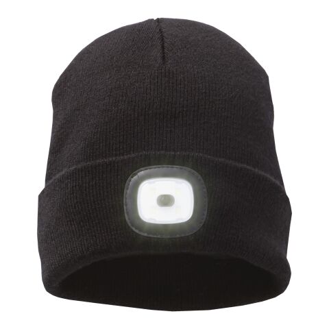 Gorro con luz LED &quot;Mighty&quot; Negro intenso | sin montaje de publicidad | no disponible | no disponible | no disponible