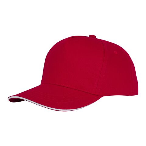 Gorra Ceto de 5 paneles con ribete Estándar | Rojo | sin montaje de publicidad | no disponible | no disponible | no disponible