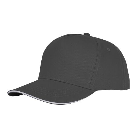 Gorra Ceto de 5 paneles con ribete Gris tormenta