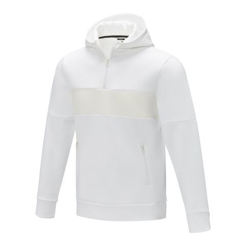 Jersey anorak con capucha con media cremallera para hombre &quot;Sayan&quot; Estándar | Blanco | 2XL | sin montaje de publicidad | no disponible | no disponible | no disponible