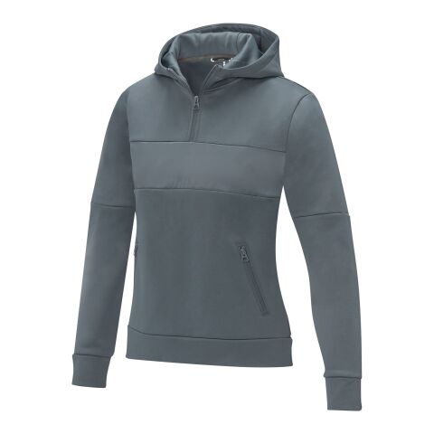 Sudadera anorak con capucha con media cremallera para mujer &quot;Sayan&quot; Estándar | Gris acero | M | sin montaje de publicidad | no disponible | no disponible | no disponible