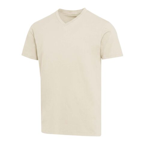 Camiseta orgánica unisex de 200 g/m² con certificado OCS de manga corta y cuello de pico "Balfour" Sandstone | XL