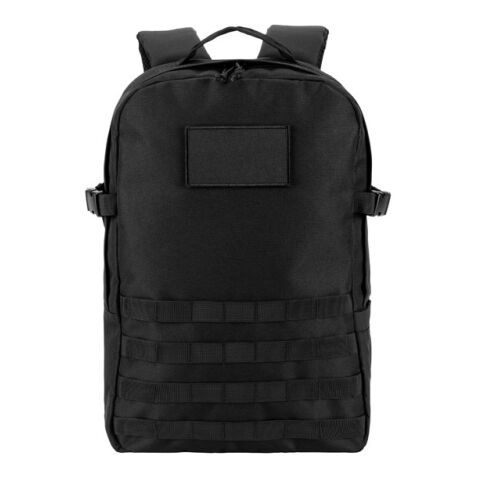 EDINBURGH BPACK. Mochila de estilo militar en poliéster reciclado 600D, alta densidad y forro en poliéster reciclado 210D 17&#039;3’ Negro | sin montaje de publicidad