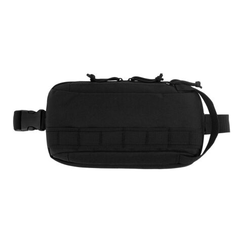EDINBURGH. Riñonera de poliéster reciclado 600D de alta densidad y forro de poliéster reciclado 210D Negro | sin montaje de publicidad