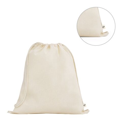 BELIZE. Bolsa tipo mochila 100% algodón orgánico (140 g/m²) Beige | sin montaje de publicidad