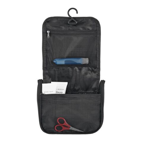 WILLIS. Neceser de microfibra con varios compartimentos interiores Negro | sin montaje de publicidad