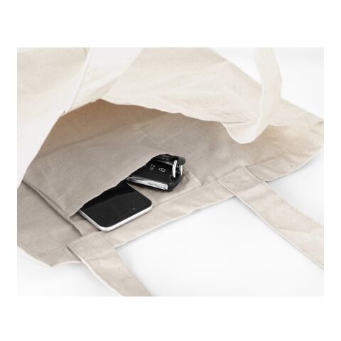 BETO. Bolsa de lona 100% algodón (280 g/m²) Beige | sin montaje de publicidad