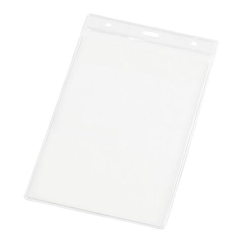 WHITMAN. Porta credencial vertical fabricado en PVC Transparente | sin montaje de publicidad