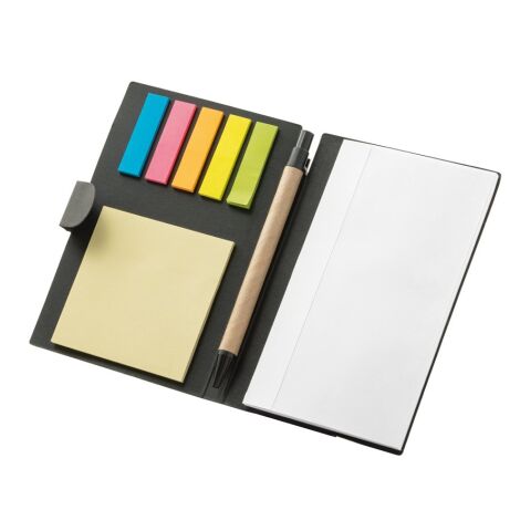 COOPER. Bloc de notas adhesivas, que incluye en un lateral 6 juegos Negro | sin montaje de publicidad