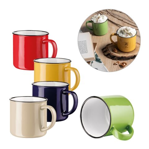 VERNON. Taza de cerámica de 340 ​​ml Rojo | sin montaje de publicidad