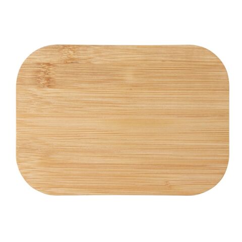 SHINO. Fiambrer. Recipiente hermético de acero inoxidable y tapa de bambú Beige | sin montaje de publicidad