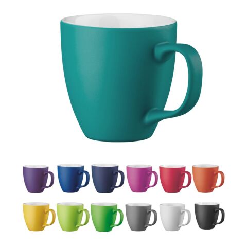 PANTHONY MAT. Taza de porcelana de 450 mL Negro | sin montaje de publicidad