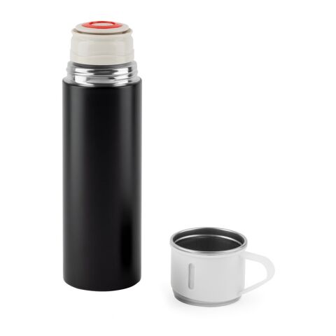 COMANECI. Botella de acero inoxidable de doble pared (90% reciclado) con acabado mate 490 mL Negro | sin montaje de publicidad