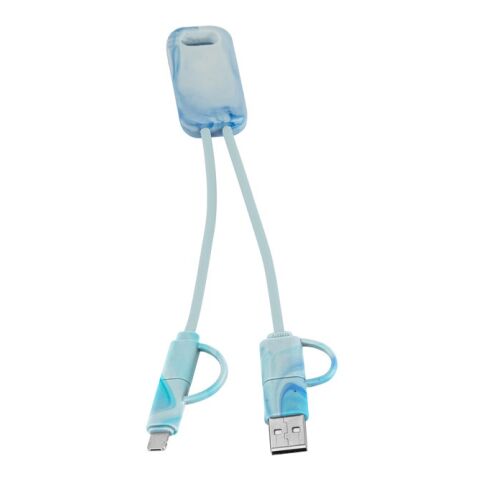BERNERS. Cable USB 6 en 1 ultrarrápido en PET reciclado (100% rPET) colorido | sin montaje de publicidad