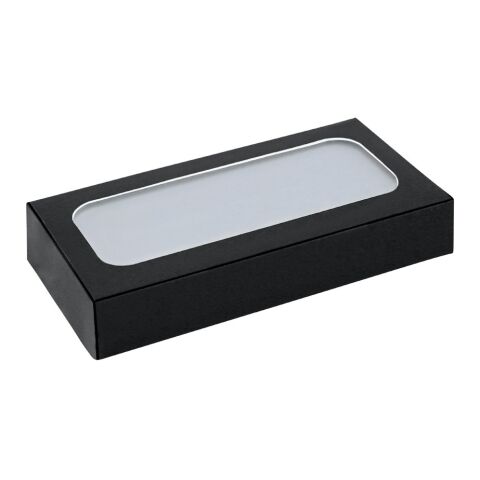 NOBEL. Power bank 7&#039;200 mAh, fabricado en aluminio reciclado (100% rAL) Negro | sin montaje de publicidad