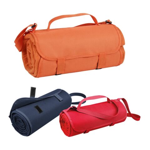 FLEECE. Manta polar con asa y correa (160 g/m²) Rojo | sin montaje de publicidad