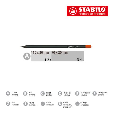 STABILO lápiz de grafito negro con contera barnizada negro | sin montaje de publicidad | no disponible | no disponible