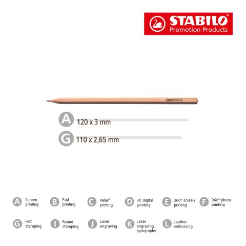 STABILO lápiz de grafito hexagonal natural no disponible | sin montaje de publicidad | no disponible