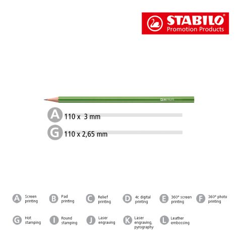 STABILO GREENgraph lápiz de grafito verde | sin montaje de publicidad | no disponible