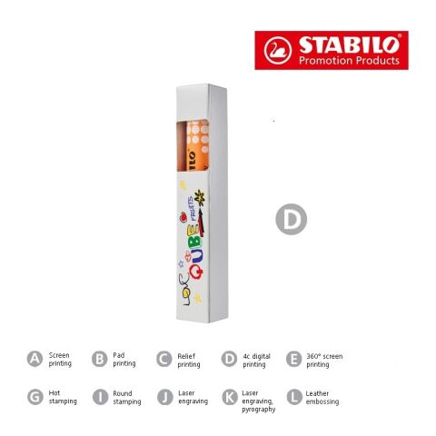 STABILO woody duo Estuche de 1 marcador para pizarra blanca cuatricromía