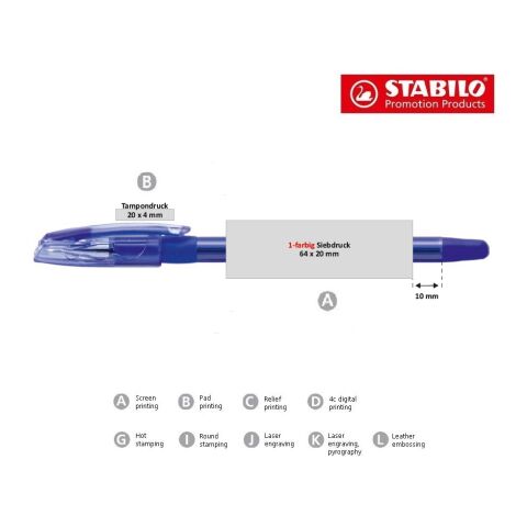 STABILO bille bolígrafo verde | sin montaje de publicidad | sin montaje de publicidad